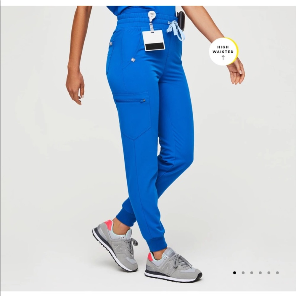 Women’s Royal Blue Zamora, High wasted scrub pants